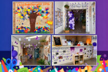 Crafts trees and hallway displays
