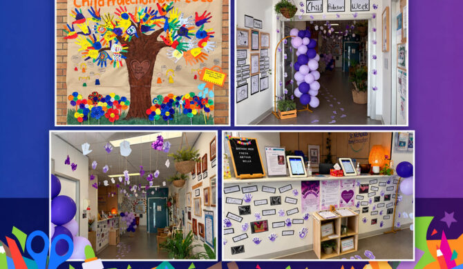 Crafts trees and hallway displays